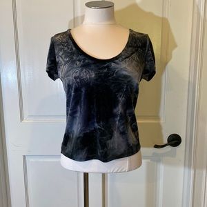 AE Tie Dye Velvet Scoop Neck Top